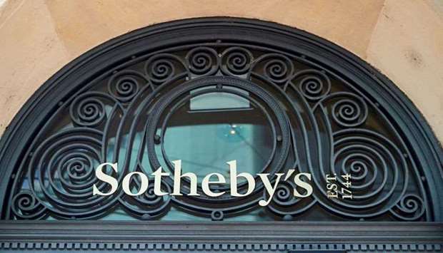 A logo is pictured on Sotheby's in Geneva, Switzerland. Reuters/ file photo