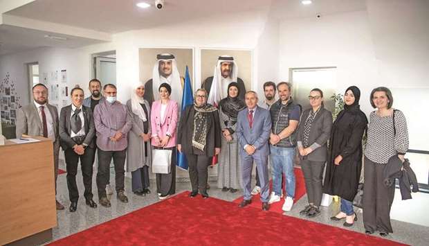 Bisera Turkovic during her visit to Qatar Charityu2019s office.