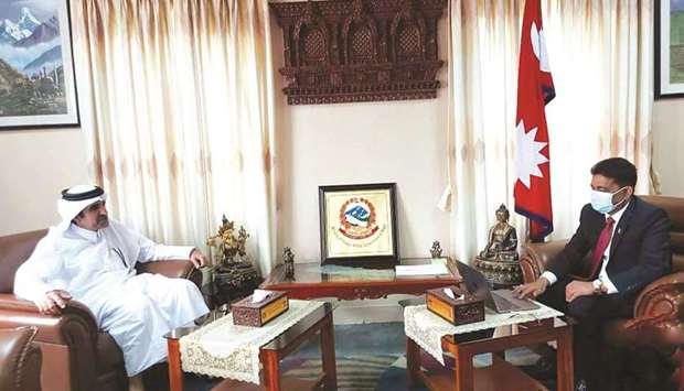 Deputy Prime Minister and Minister of Foreign Affairs of Nepal Raghubir Mahaseth met with Qatar's ambassador to Nepal Yousef bin Mohamed al-Hail. During the meeting in Kathmandu, they reviewed bilateral relations.