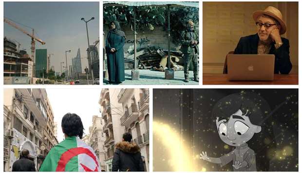 Clockwise from left: Voices from the Urbanscape, Gaza Mon Amour, It Must Be Heaven, Emsahar and Nardjes A