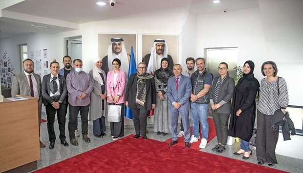 The Vice-Chairwoman of the Council of Ministers and Minister of Foreign Affairs of Bosnia and Herzegovina Dr. Bisera Turkovic during her visit to Qatar Charity's office.