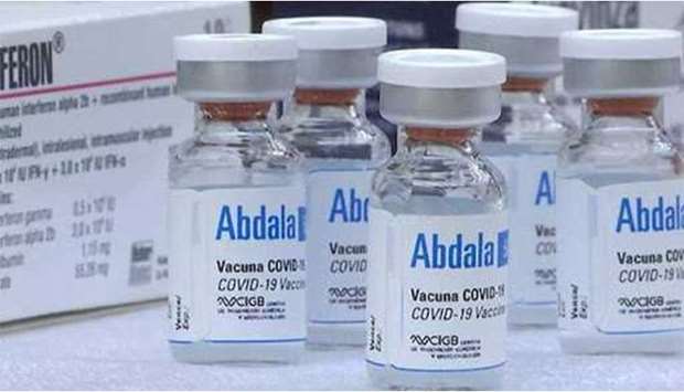 On Monday, the BioCubaFarma laboratory tweeted that Abdala -- one of the two already in use -- ,shows an efficacy of 92.28 percent in its three-dose scheme,.