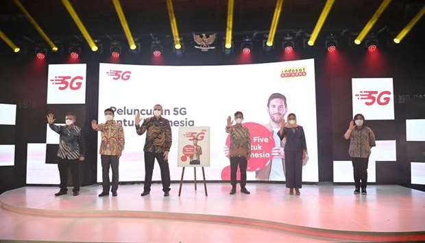 Indosat's Ooredoo 5G solo launch in the city of Solo, in Central Java.rnrn