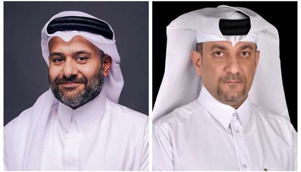 Yousuf Mohamed al-Jaida, CEO of QFC, left and Ahmad M al-Namla, Qatar Museums CEO