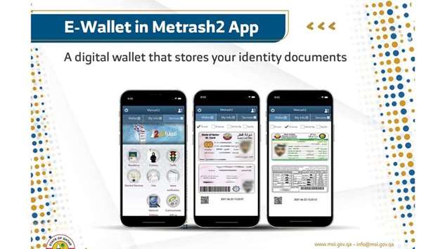 The e-wallet consists of official documents, including Qatari ID card, residence permit, driving license, vehicle registration, and ownership of the fancy/significant number.
