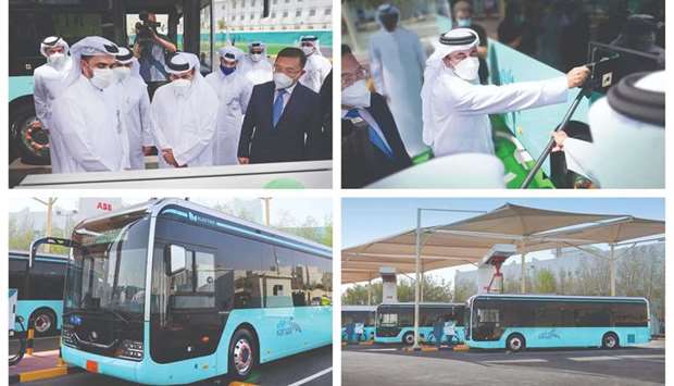 HE the Minister of Transport and Communications Jassim bin Saif al-Sulaiti inaugurated Tuesday the pilot operation of Mowasalat's electric bus charging station at Karwa, following the arrival of the first batch of the eco-friendly and quiet buses, which will be used by Mowasalat within its transport system.