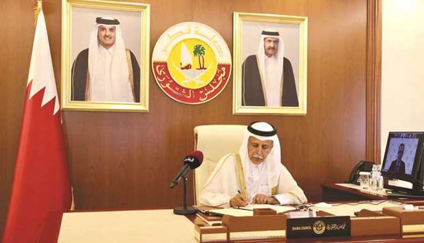 The MoU was signed by HE the Speaker of the Shura Council Ahmed bin Abdullah bin Zaid al-Mahmoud