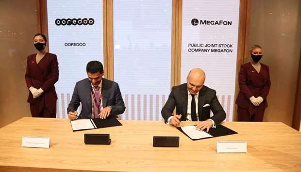 The document was signed by Ooredoo CEO Sheikh Mohamed bin Abdulla al-Thani and MegaFon CEO Gevork Vermishyan.