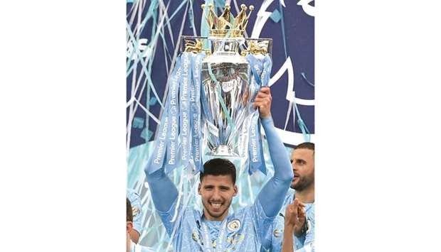 Manchester Cityu2019s Ruben Dias has been named the 2020/21 Premier League Player of the Season. (Reuters)