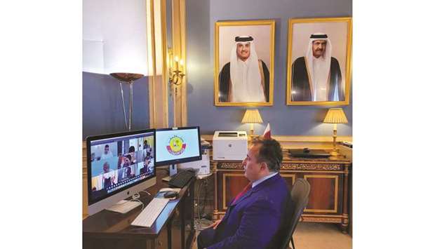 Qatar was represented at the session, which was held via video conference, by its ambassador in Paris and representative to the OIF Sheikh Ali bin Jassim al-Thani.
