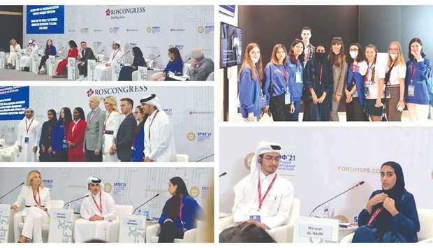 QF school students attending SPIEF.
