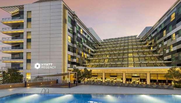 A view of Hyatt Regency Oryx Doha.