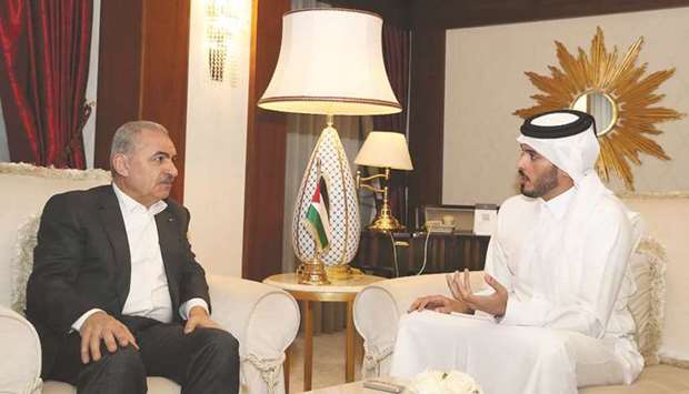 Palestinian Prime Minister Mohamed Ibrahim Shtayyeh during the interview with QNA.
