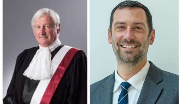 Judge Edwin Glasgow, left, and Zachary Calo
