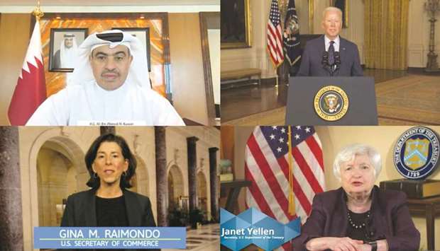 HE al-Kuwari and the Qatari delegation viewed the first dayu2019s activities of the plenary session, which featured broadcasting speeches by President Joe Biden and high-ranking US government officials.