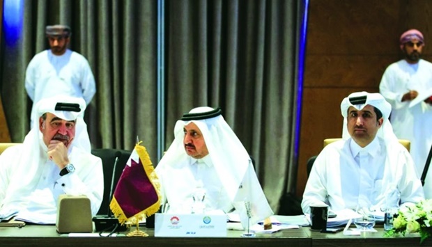 Qatar Chamber chairman Sheikh Khalifa bin Jassim al-Thani during the 58th meeting of the Federation of Gulf Co-operation Council Chambers (FGCCC) held Wednesday in Oman.