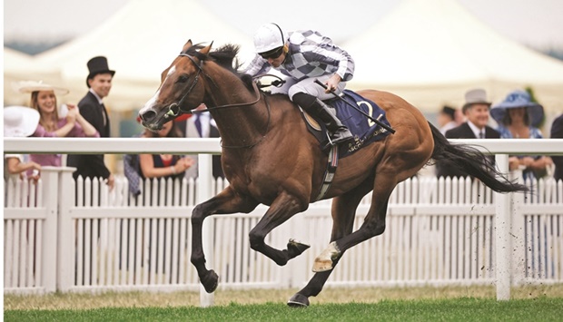 Broome, ridden by Ryan Moore, wins the Hardwicke Stakes at the Royal Ascot yesterday. (Reuters)