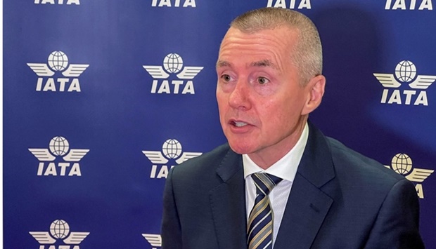 Global airline industry body International Air Transport Association (IATA) Director General Willie Walsh attends an interview with Reuters in Doha, Qatar, Sunday. REUTERS