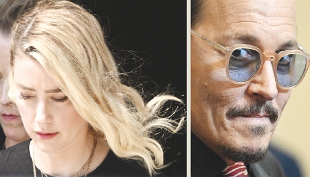Left: US actress Amber Heard departs the Fairfax County Circuit Courthouse in Fairfax, Virginia yesterday with her sister behind her. Heard said she was disappointed u201cbeyond wordsu201d, calling the verdict a u201csetbacku201d for women. Right: Johnny Depp said he was u201chumbledu201d to have u201cmy life backu201d.