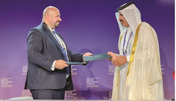 The MoU was signed by Mohamed bin Towar al-Kuwari, Qatar Chamber first vice chairman, and Radek Jakubsky, the vice president of the Czech Chamber of Commerce, on the sidelines of the Qatar Economic Forum, Powered by Bloomberg, held at the Ritz-Carlton Hotel in Doha.