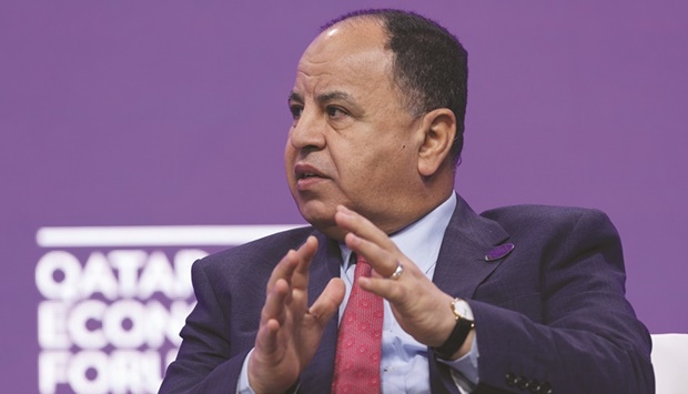 Mohamed Ahmed Maait, Egyptu2019s Finance Minister, speaks during a panel session at the Qatar Economic Forum (QEF) in Doha.