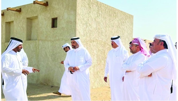 HE the Minister of Environment and Climate Change Sheikh Dr Faleh bin Nasser al-Thani visits Ain Mohamed heritage village in the north of Qatar