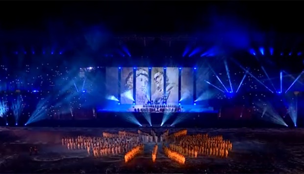 From the opening ceremony of the 2022 Mediterranean Games