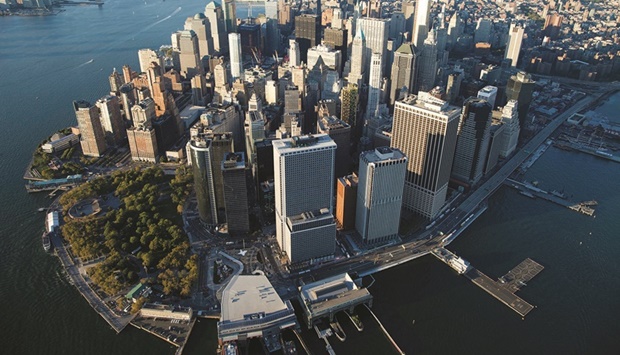 An aerial view of buildings in Manhattan. After months of strong consumer spending and supply-chain improvements, some of the countryu2019s most outspoken corporate leaders have started intensifying alarms about decades-high inflation and impending interest rate hikes.