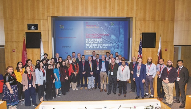 Global experts in corneal confocal microscopy at the WCM-Q conference.