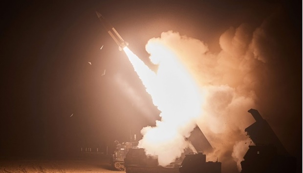 The Army Tactical Missile System firing a missile from an undisclosed location on South Korea's east coast during a South Korea-US joint live-fire exercise aimed to counter North Koreau2019s missile test. AFP/South Korea's Joint Chiefs of Staff