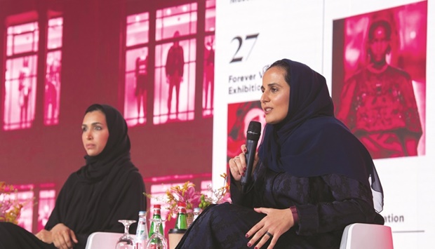 HE Sheikha Al Mayassa bint Hamad bin Khalifa al-Thani at the Qatar Creates launch on Monday. Supplied picture