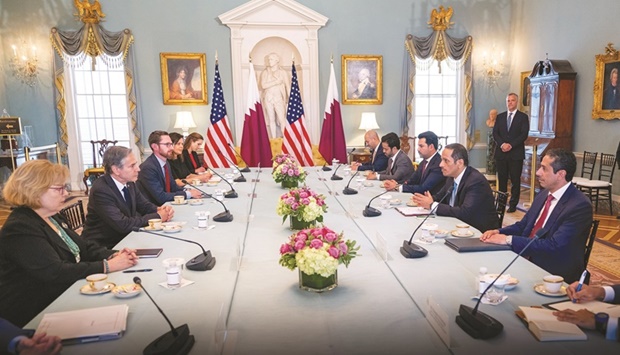 During the meeting, which was held at the headquarters of the US State Department, they reviewed bilateral co-operation, especially the annual strategic dialogue in its fifth session