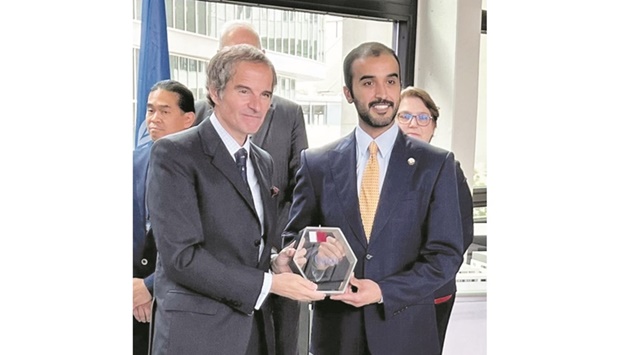 The International Atomic Energy Agency (IAEA) honoured Qatar for its generous contributions to the financing of the agency's projects, including the laboratories in Seibersdorf, located on the outskirts of the Austrian capital Vienna.