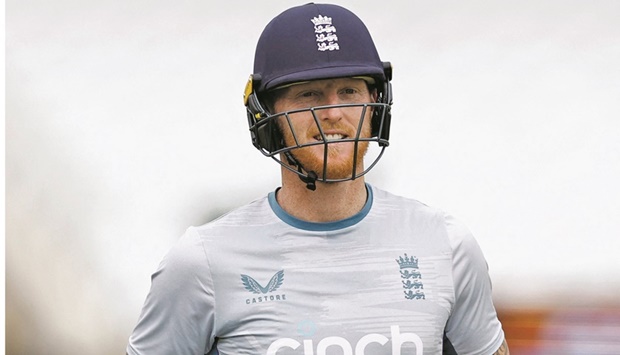 England captain Ben Stokes is seen during practice in Nottingham yesterday. (AFP)