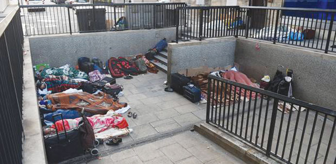 Foreign travellers back sleeping rough in Park Lane