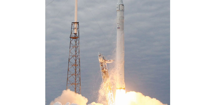 * A SpaceX Falcon 9 rocket launches on March 1 from Cape Canaveral Air Force Station for its second resupply mission to the International Space Statio