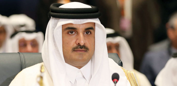 HH the Emir Sheikh Tamim bin Hamad al-Thani at the Arab League Councilu2019s 26th summit in Sharm El Sheikh yesterday.