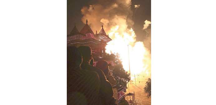  In Kerala, fireworks are about flash and sound, not colour.