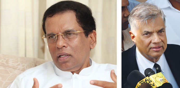  President Maithripala Sirisena , PM Ranil Wickramasinghe 