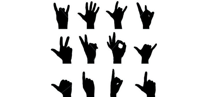 Offensive hand signs that might attract punishment in Qatar.