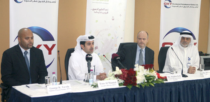  Rota and Oxy Qatar officials announcing the Ramadan 2013 Project yesterday.