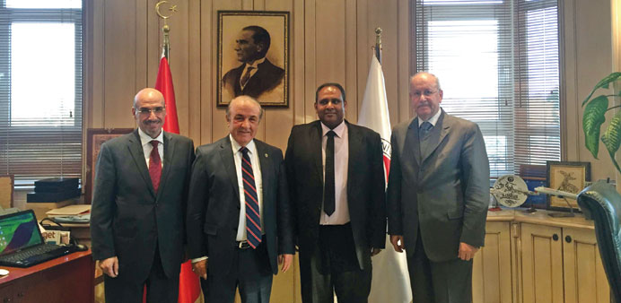 Qatar University faculty members who attended the event in Turkey.