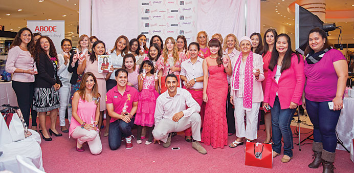 Some of the participants at the Pink Together event.