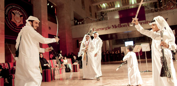 A traditional Qatari dance 
