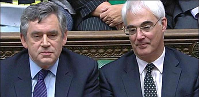 Gordon Brown (left) and Alistair Darling