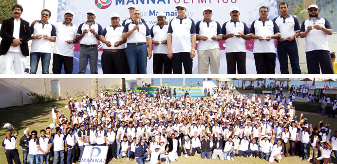 Mannai employees who were honoured for serving the company for 25 years.    