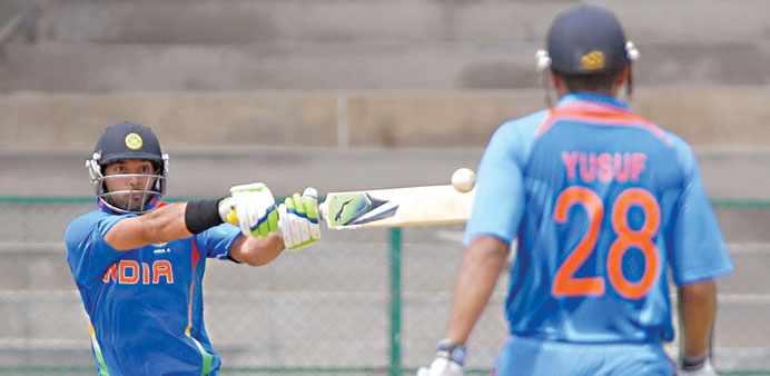 Yuvraj Singh, playing for India A, in action against West Indies A earlier this month. (BCCI)