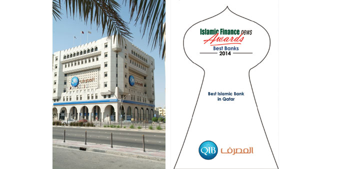 QIB conducts domestic business in Qatar with 30 branches spread throughout the country. Right: The u2018Best Islamic Bank in Qataru2019 award by Islamic Finan