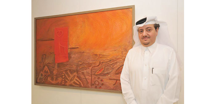 PORTRAIT OF AN ARTIST: Ahmed al-Asadi is inspired by rock carvings found in the archaeological site of Al Jassasiya, in the northeast of Doha.