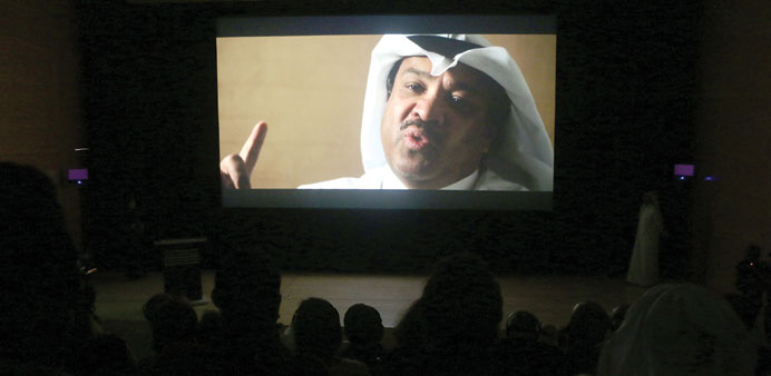 Saad Borshaid delves into the history of Qatar cinema before the screening of Clockwise.     Photos by Umer Nangiana
